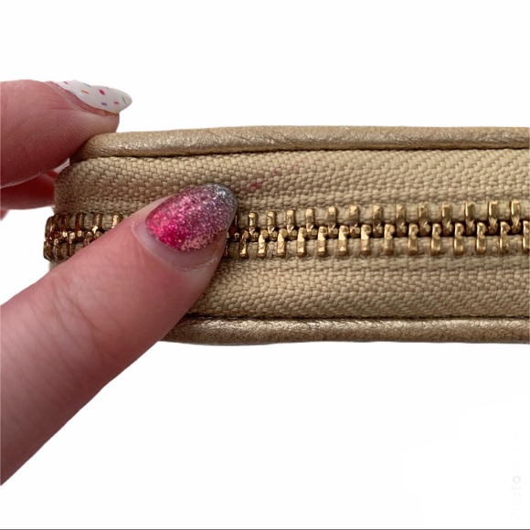 Michael Kors • Gold and Tan MK Wallet - Picture 7 of 16